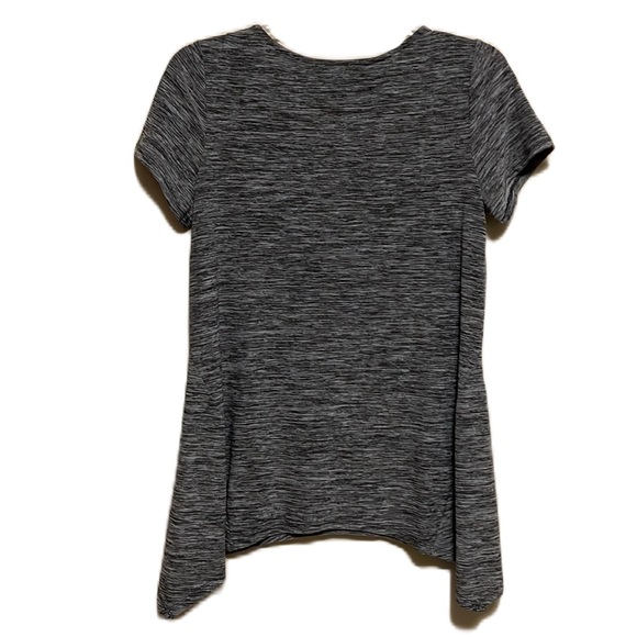 Women’s AB STUDIO, Scoop Neck, Short Sleeves Blouse, Black/Gray, Size Small - Picture 2 of 4